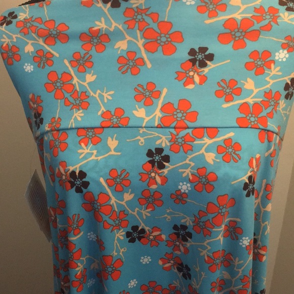 Robe Maxi LuLaRoe Taille XL - Imprimé Géométrique Violet Et Bleu Clair - Neuf Avec étiquettes